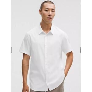 NWT Lululemon Mens Airing Easy Short-Sleeve Shirt Bright White Size XL